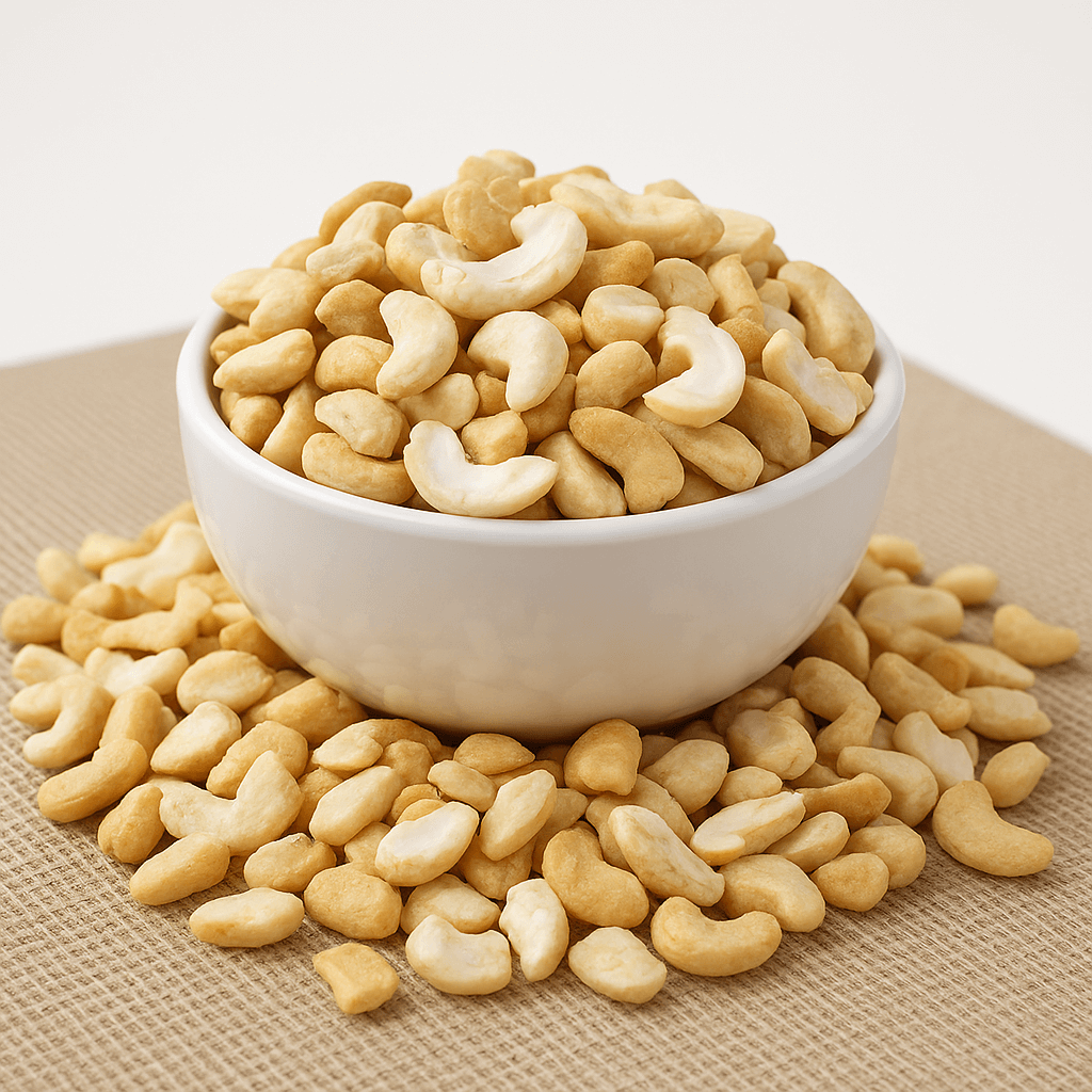 Bowl of roasted cashew nuts