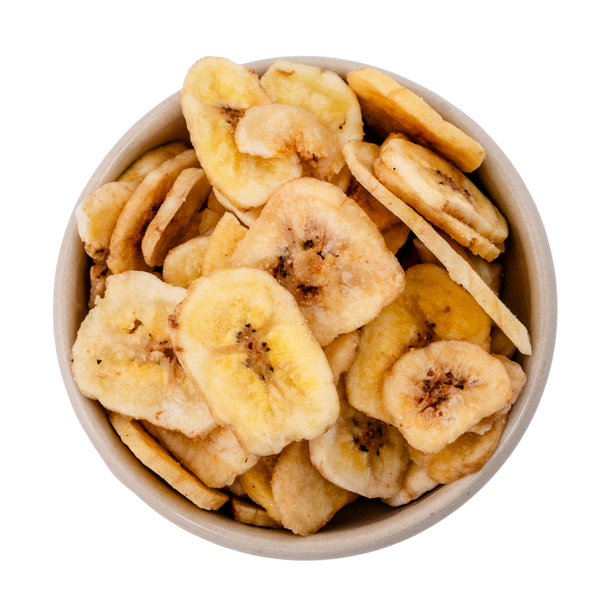Sweetened organic banana chips