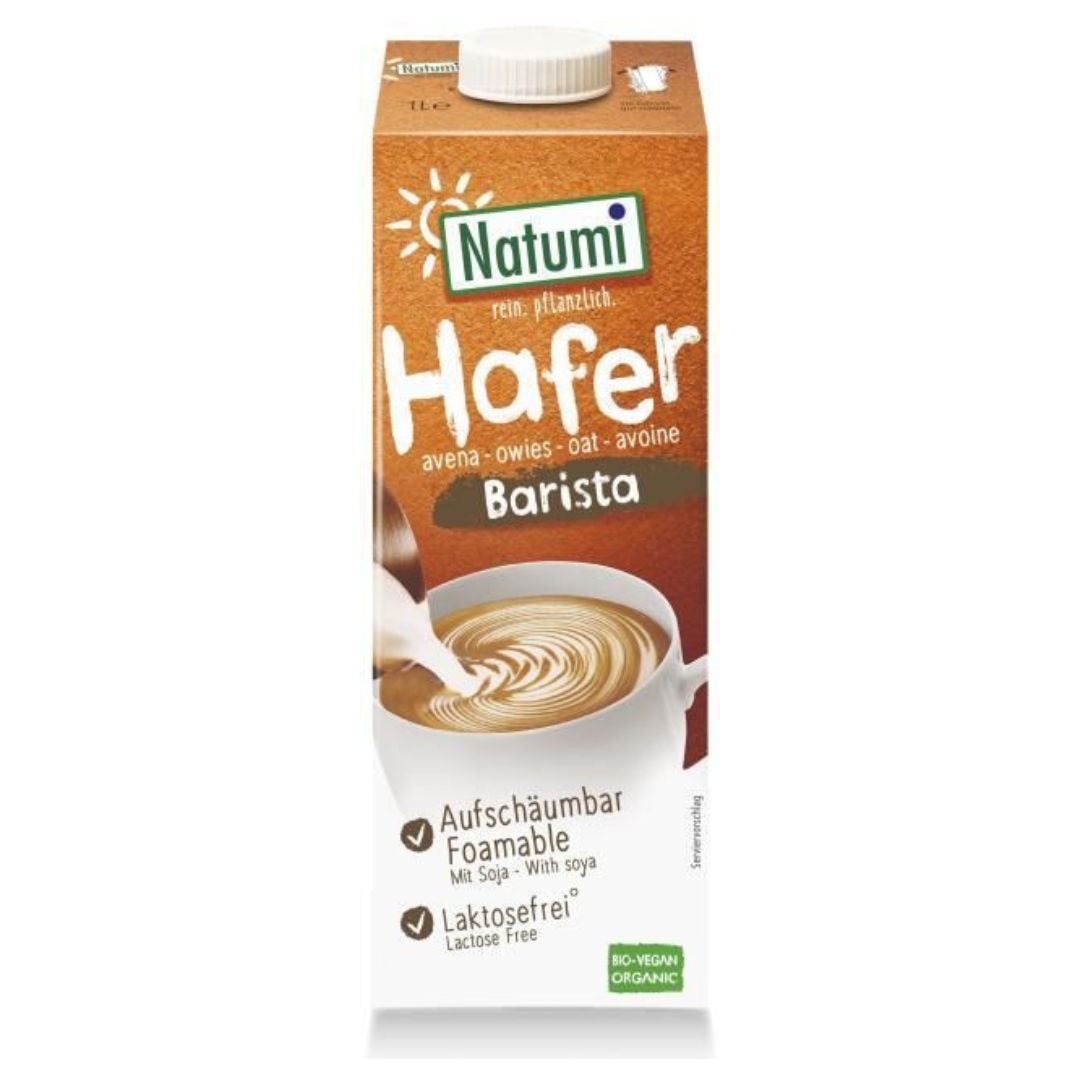 Havredrink Barista med soja, usødet, økologisk Natumi 8x1l