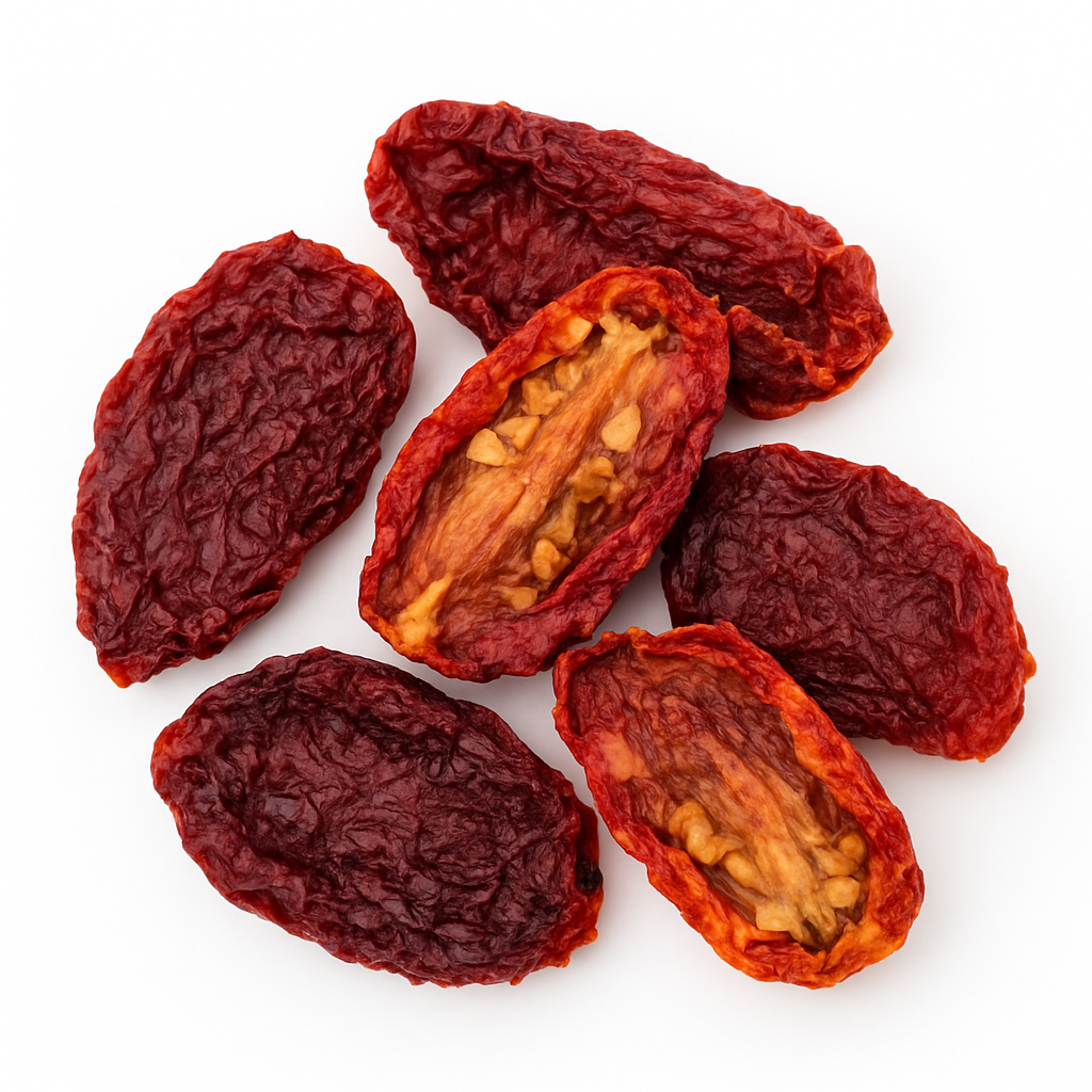 Close-up of sun-dried tomato halves