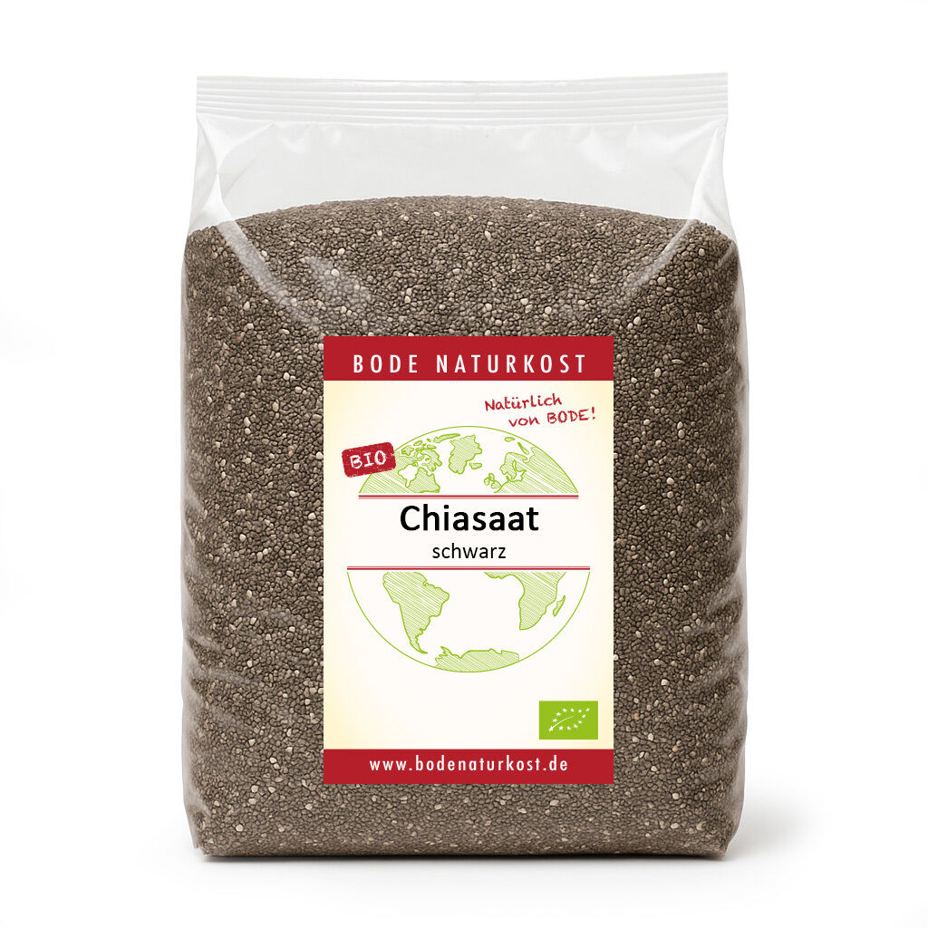 Pack of organic black chia seeds