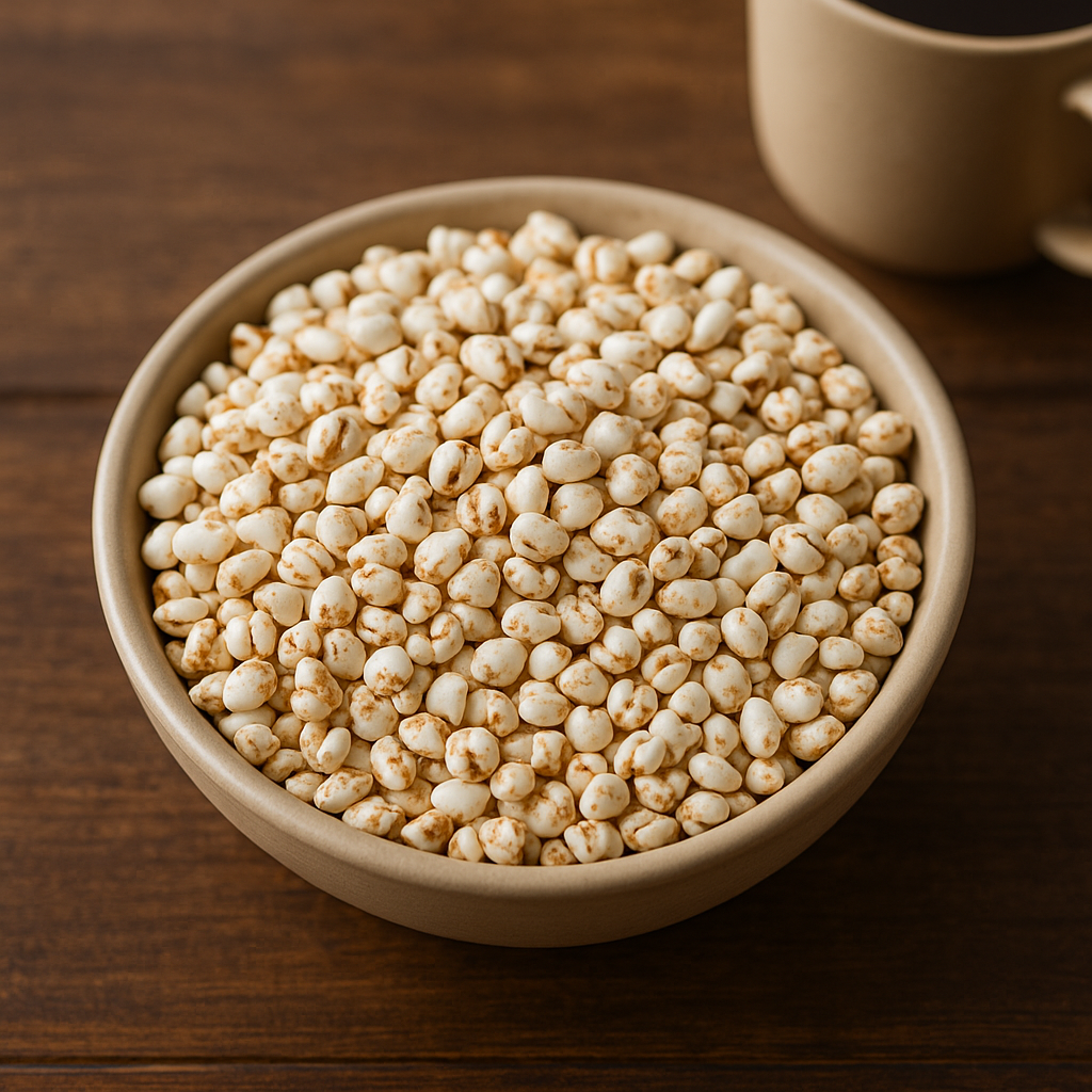 Gepuffter Bio-Buchweizen in Schale, nussig, als Müsli-Zutat