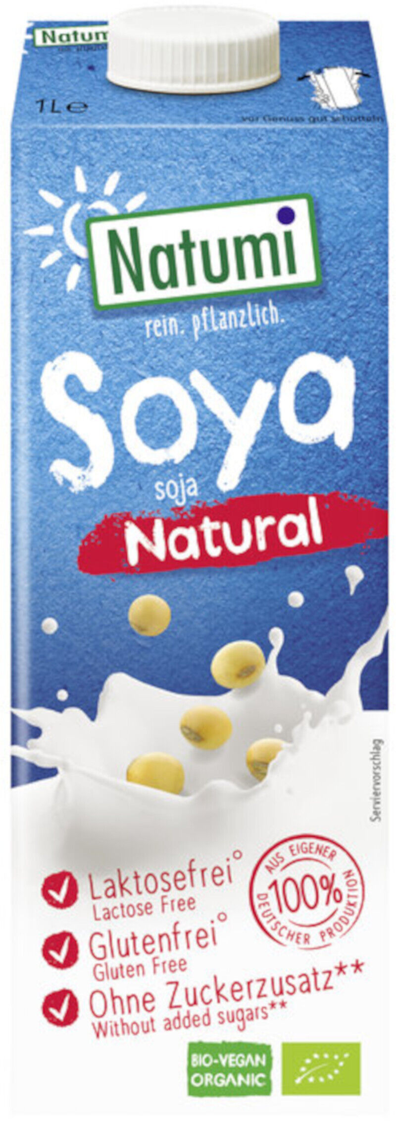 Organic Natural Unsweetened Soy Drink Natumi 8x1l