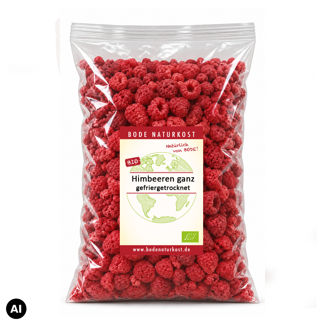 Himbeeren ganz gefriergetrocknet bio 1kg