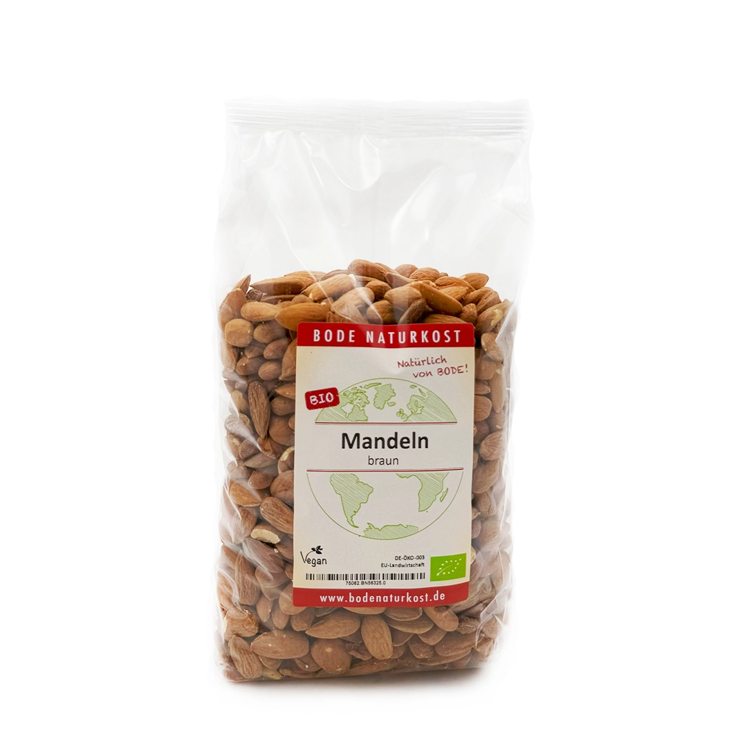 Organic brown almonds 1kg
