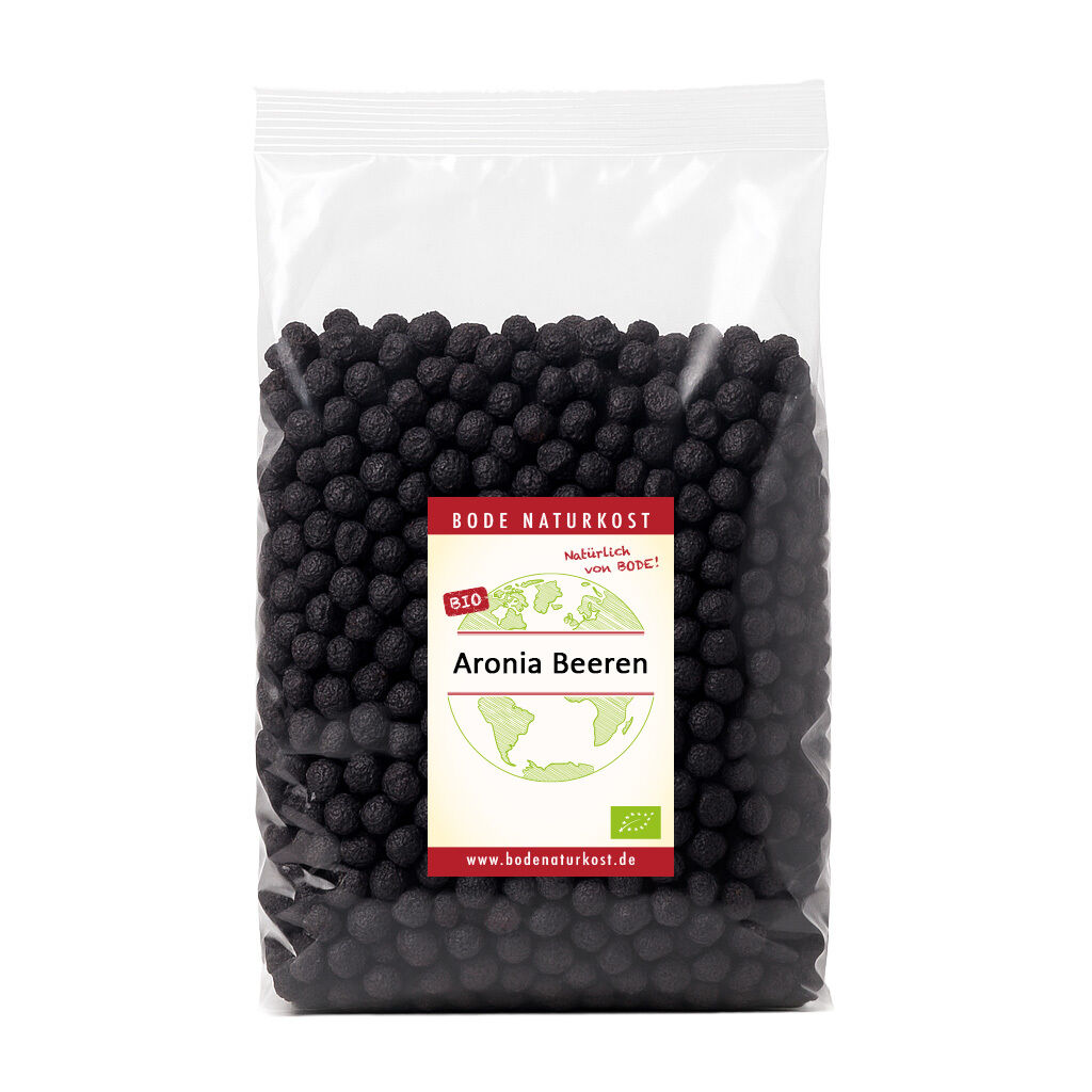 Bag of dried organic aronia berries