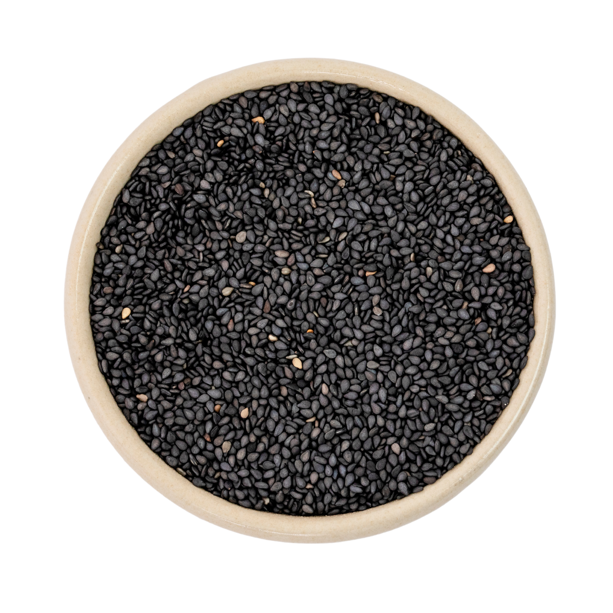 Organic black sesame seeds unpeeled