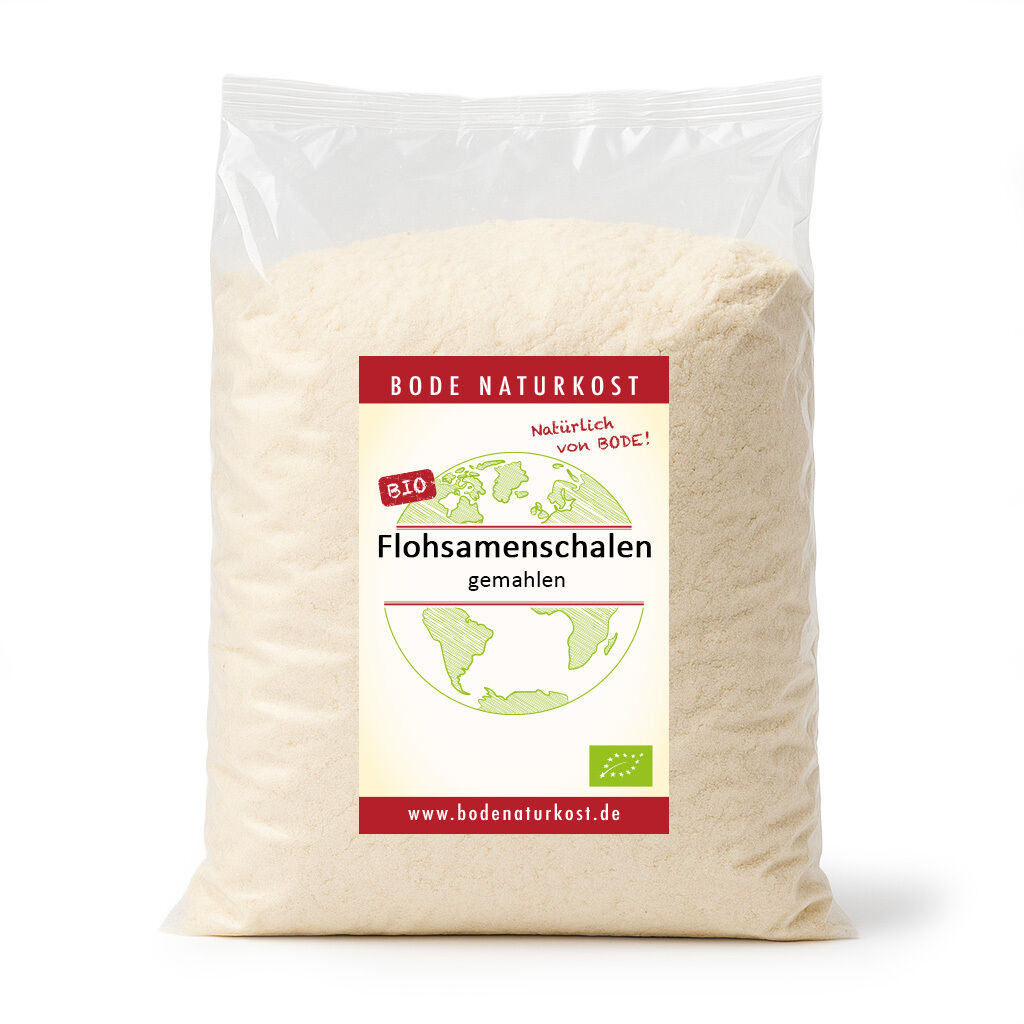 Bag of organic ground psyllium husk