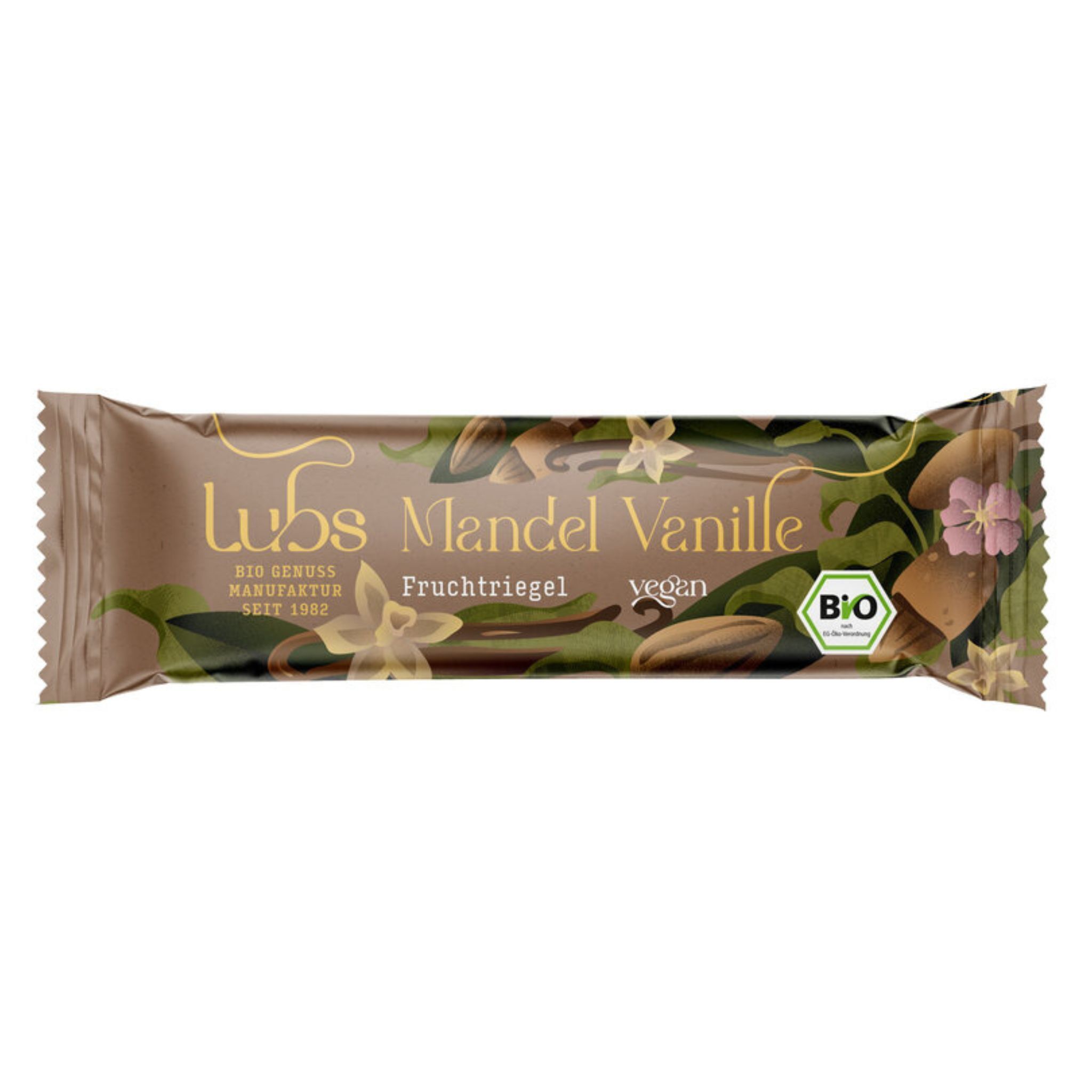 Organic Almond Vanilla Fruit bar gluten-free Lubs 24x40g