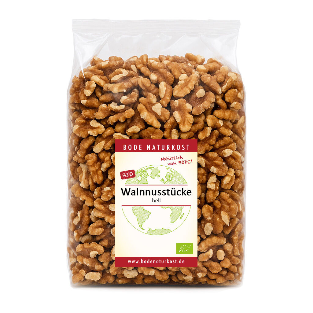 Light walnut pieces organic 1kg