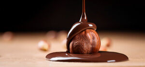 Hazelnut covered in smooth chocolate