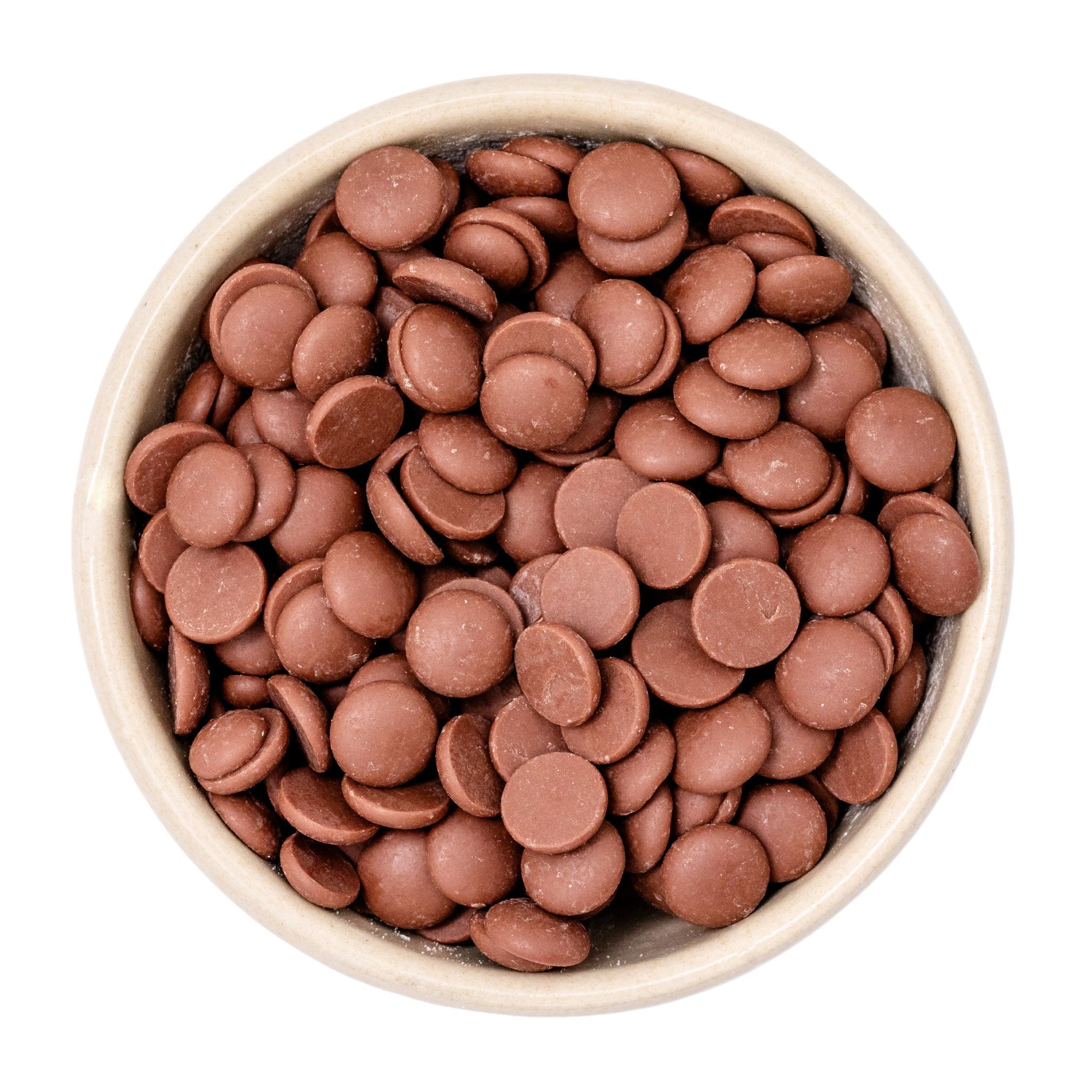 Drops approx. 10 mm Organic Milk Chocolate coating min 35% Cocoa