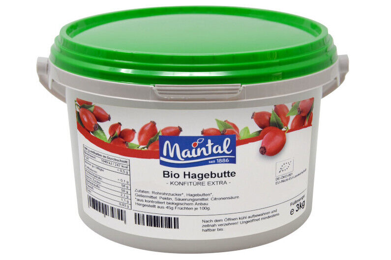 Organic Rosehip Jam Maintal 3kg with German Organic Sugar