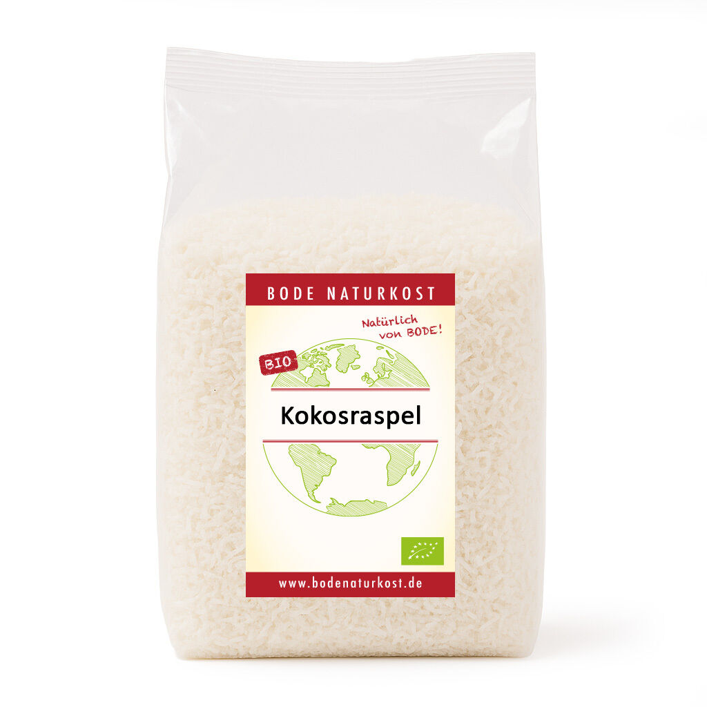 Bag of organic shredded coconut