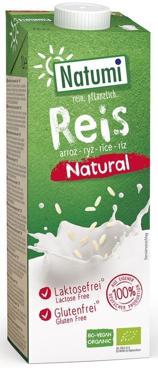 Natumi organic rice drink natural unsweetened 8x1l