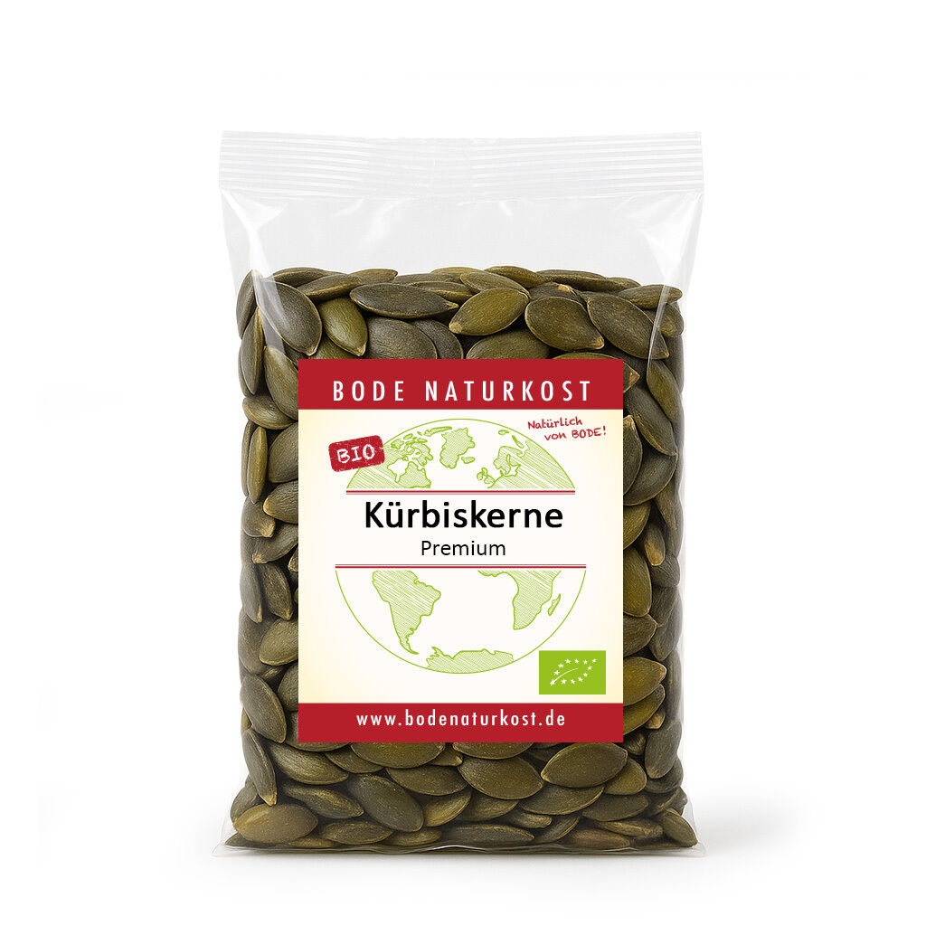 Bag of organic pumpkin seeds