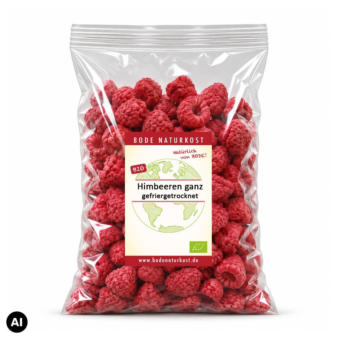 Himbeeren ganz gefriergetrocknet bio 300g