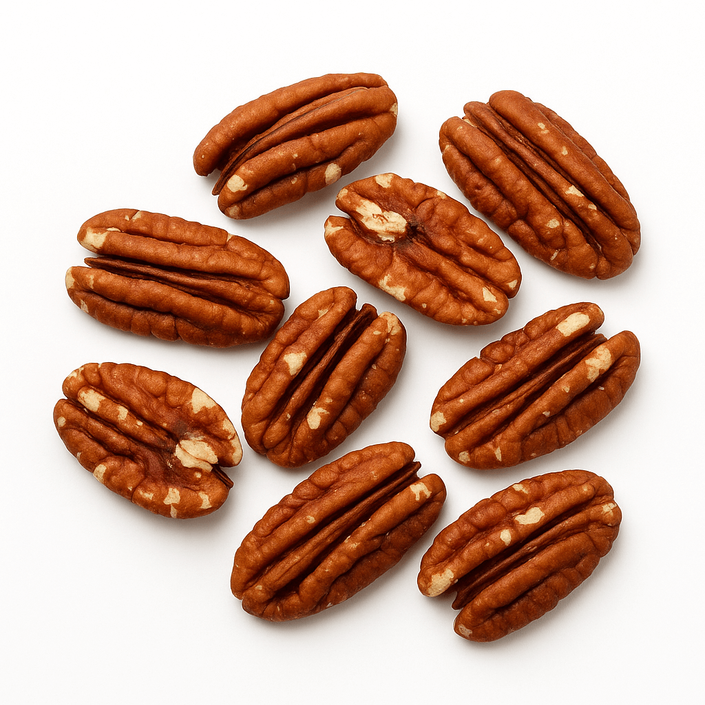 Close-up of pecan halves