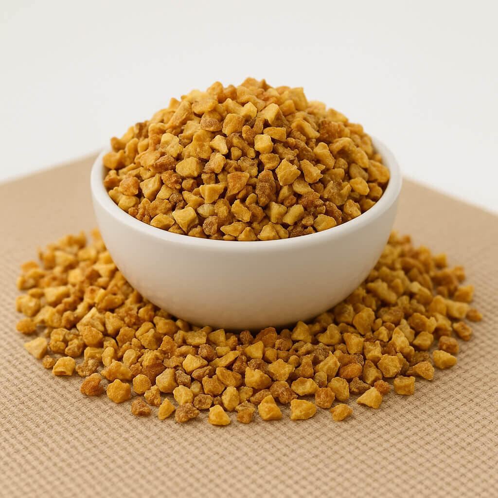 Close-up of chopped nuts in a white bowl