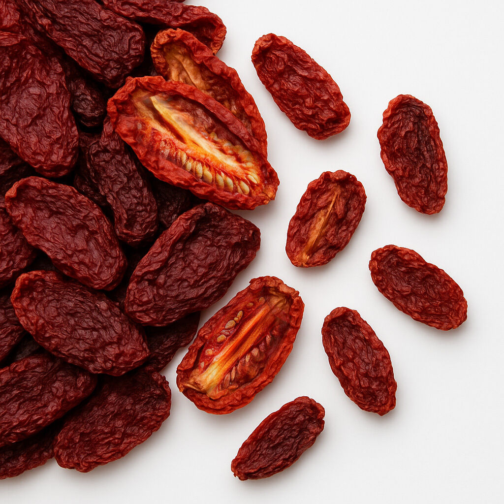 Close-up of sun-dried tomato halves