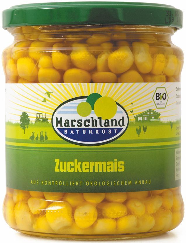 Organic Marschland Sweetcorn, 6x330g, Drained weight 6x220g