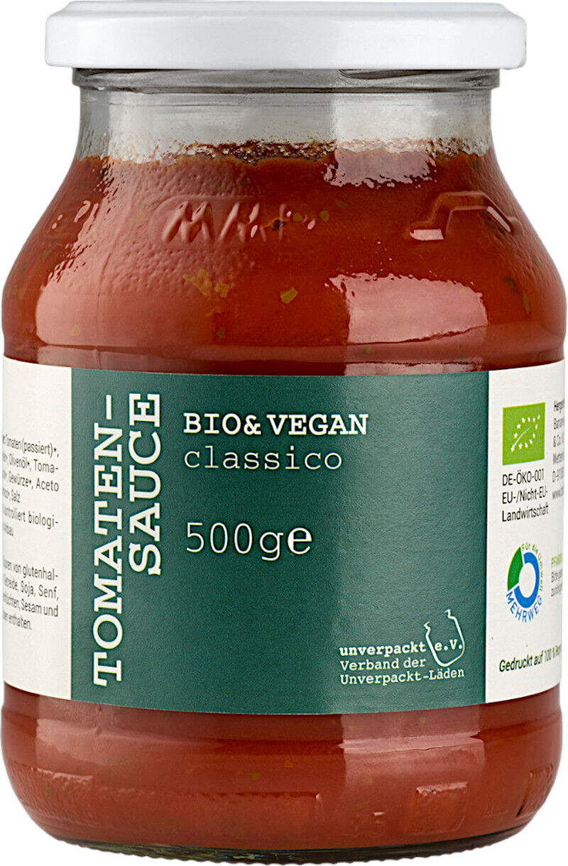 Organic Tomato Sauce Classico Unverpackt e.V. 6x500g