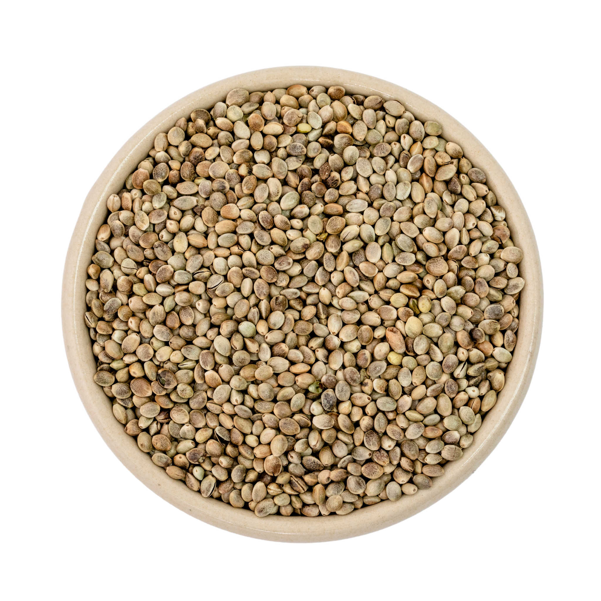 Unshelled, unroasted organic hemp seeds